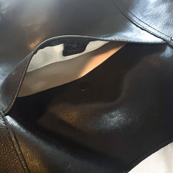 American Leather Co. Avery Sling Hobo Black Leather Shoulder Bag - Picture 8 of 16